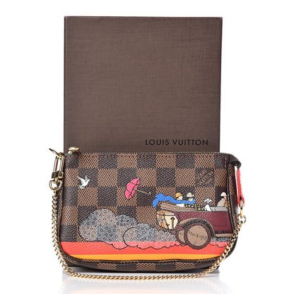 Louis Vuitton Damier Ebene 2015 Christmas Animation Mini Pochette Accessories 10 of 10