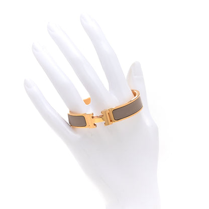Hermes Enamel Narrow Clic Clac H Bracelet PM Marron Glace 2 of 5