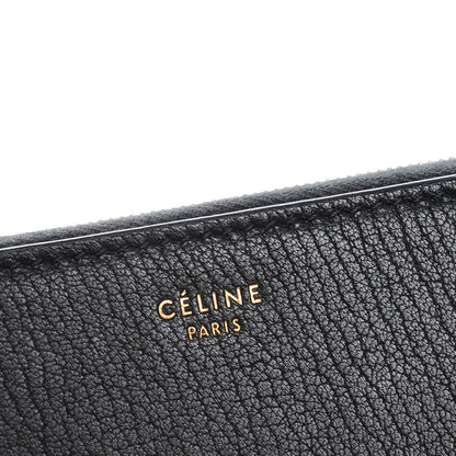 Celine Shiny Goatskin Large Zip Around Multifunction Wallet Black 8 of 8