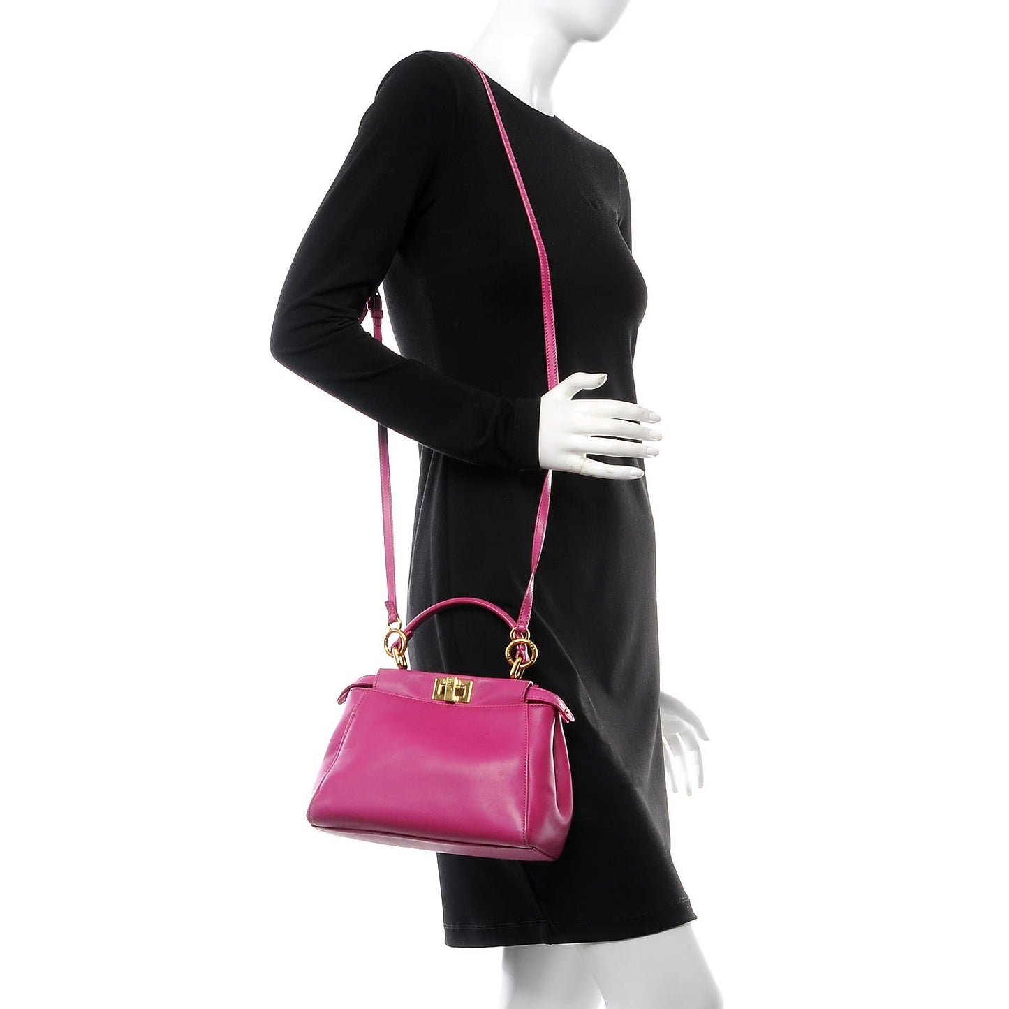 Nappa Mini Peekaboo Iconic Satchel Magenta