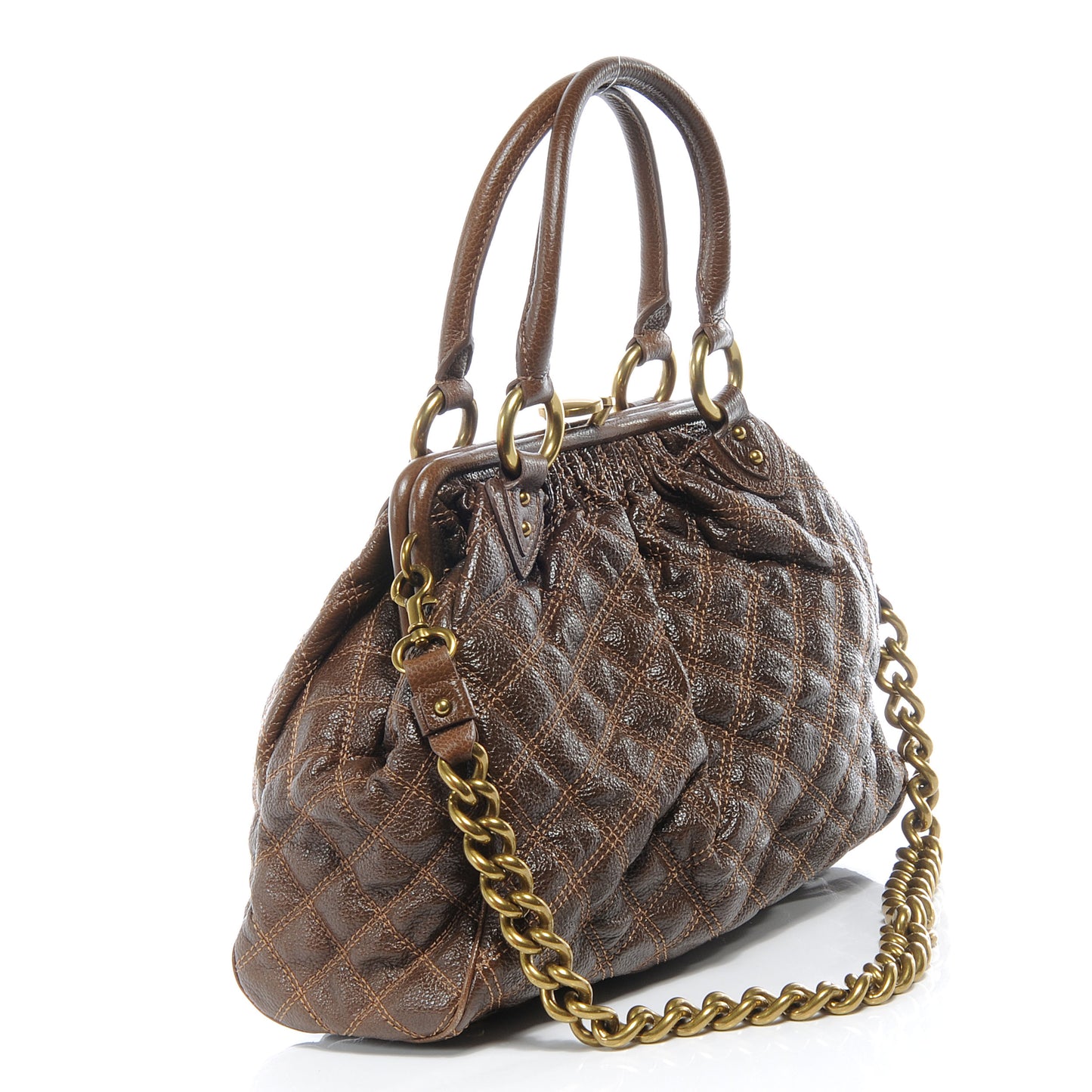 Quilted Leather Stam Taupe