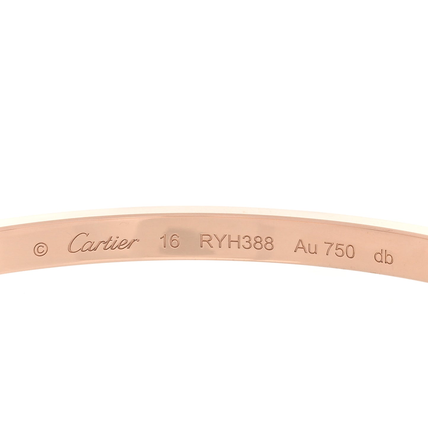 18K Pink Gold Small LOVE Bracelet 16