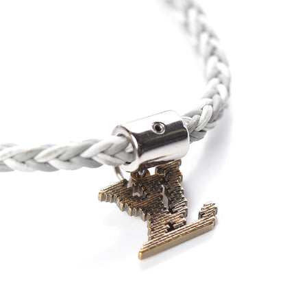 Louis Vuitton Calfskin Mens Charm Friendship Bracelet White 4 of 5