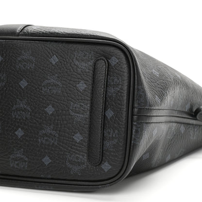 MCM Visetos Medium Reversible Shopper Tote Black 16 of 20