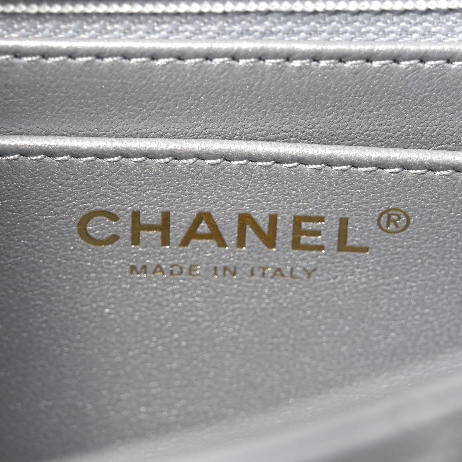 Chanel Metallic Lambskin Quilted Mini Strass On Top Flap Silvery 6 of 11