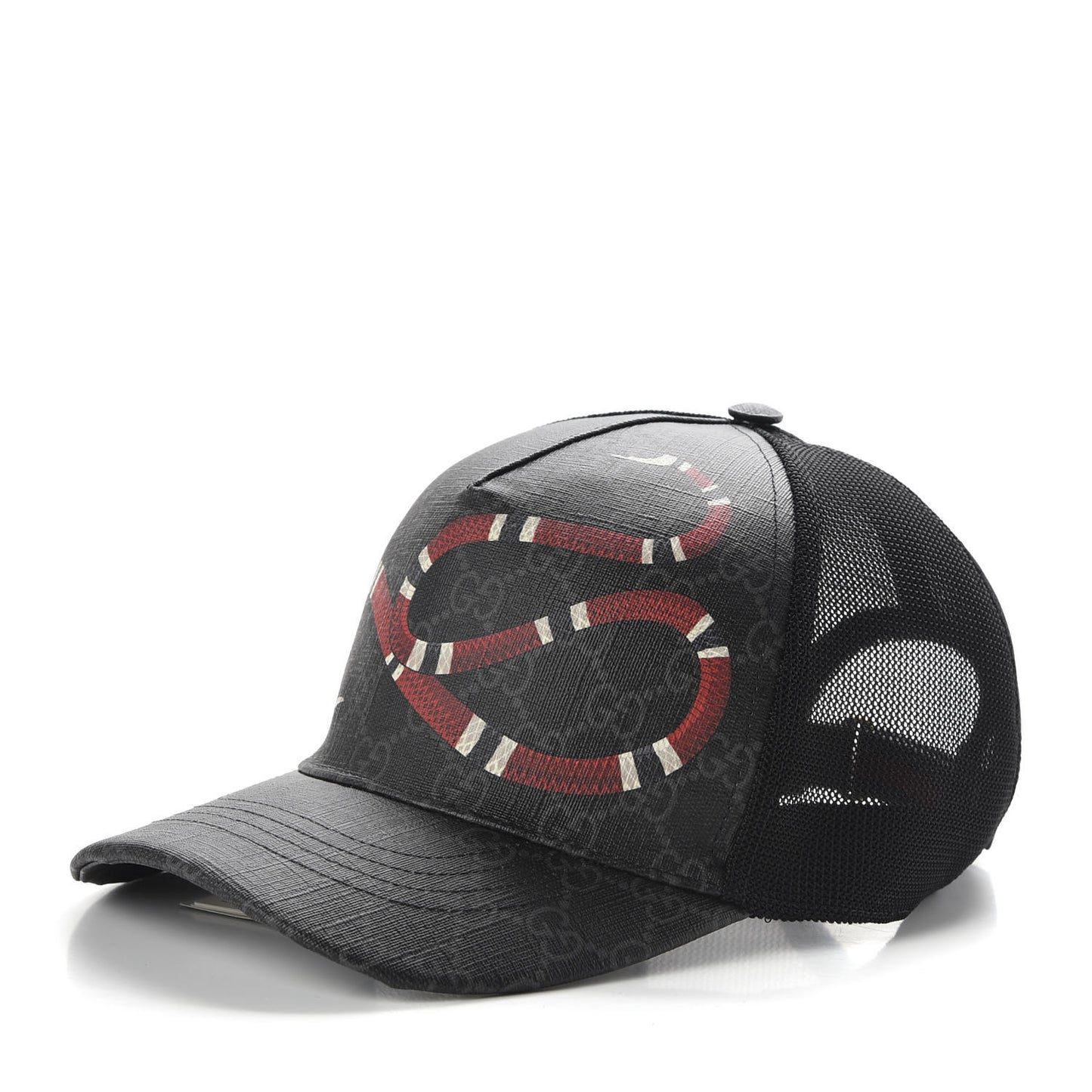 GG Supreme Monogram Kingsnake Print Baseball Hat XL 60 Black