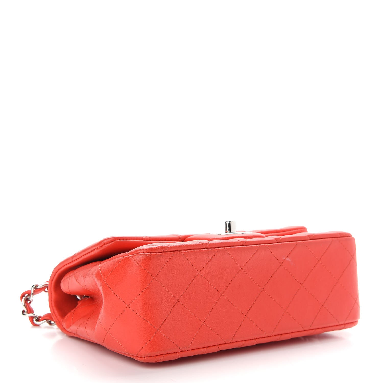 Chanel Lambskin Quilted Mini Rectangular Flap Red 4 of 10