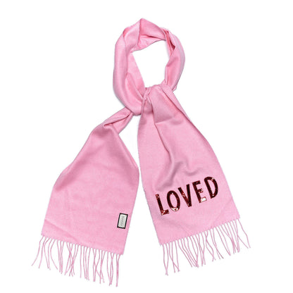 Gucci Silk Cashmere Sequins Lovesh Scarf Roseate 1 of 6