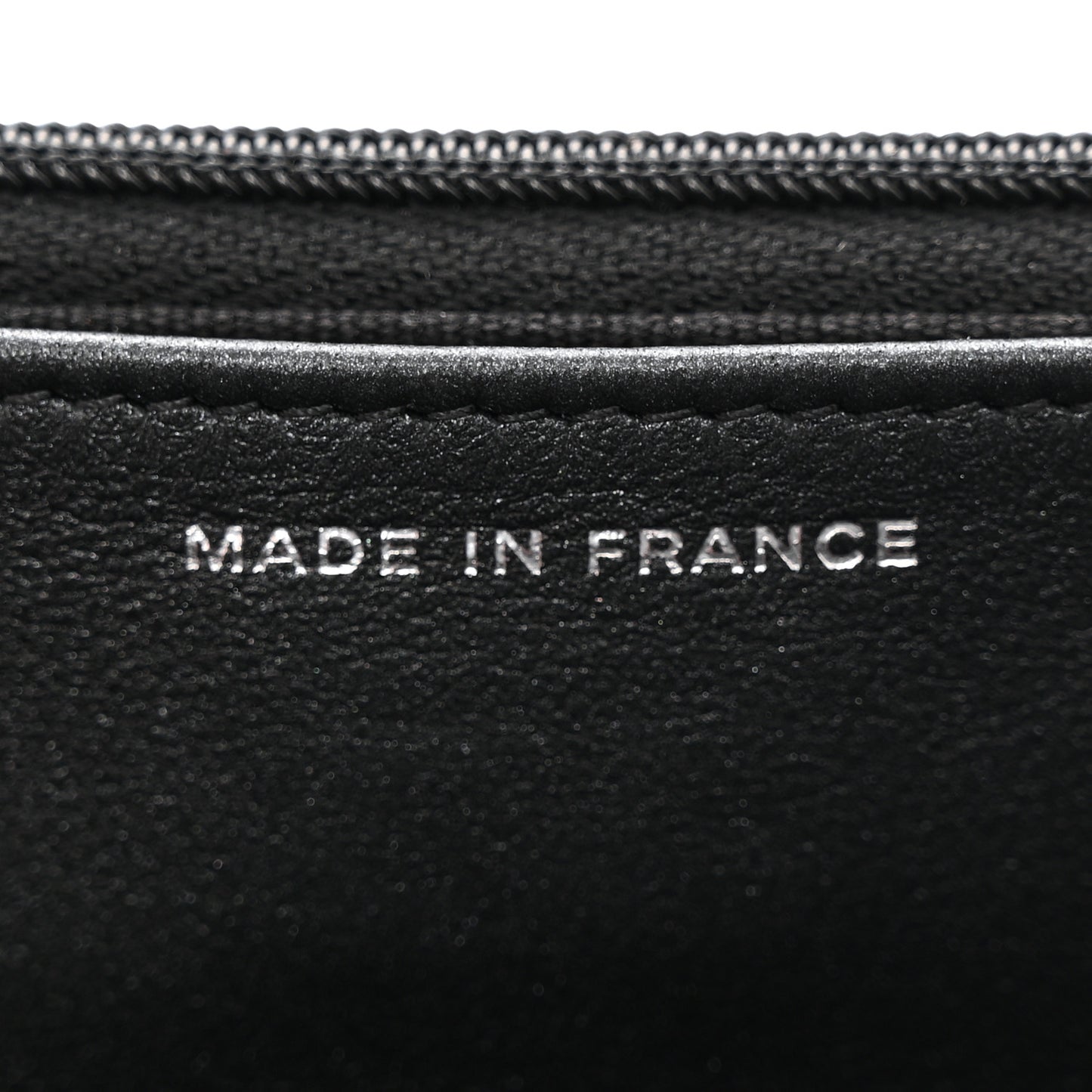 Pearly Lambskin Quilted Wallet On Chain WOC So Black