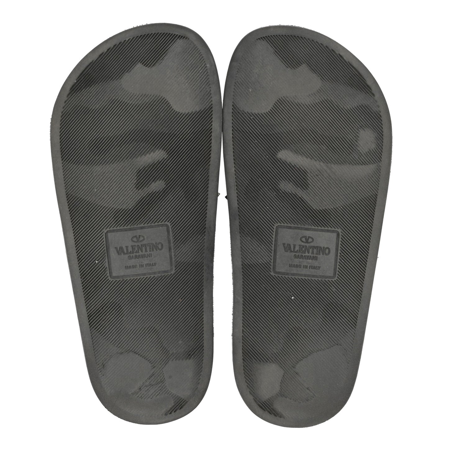 Rubber Rockstud Slide Sandals 36 Black