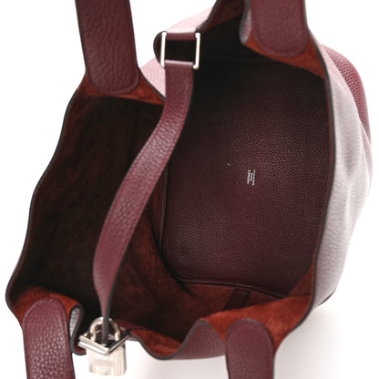 Hermes Taurillon Clemence Picotin Lock 26 GM Bordeaux 5 of 12