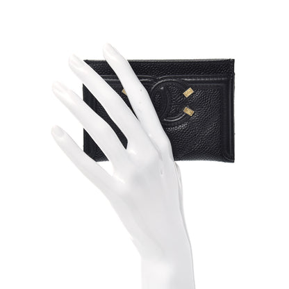 Chanel Caviar Quilted Filigree Card Holder Black 2 of 8