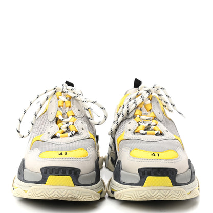 Balenciaga Fabric Mesh Mens Triple S Sneakers 41 Yellow Grey White 2 of 9
