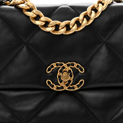 Chanel Lambskin Quilted Medium Chanel 19 Flap Black 8 of 12