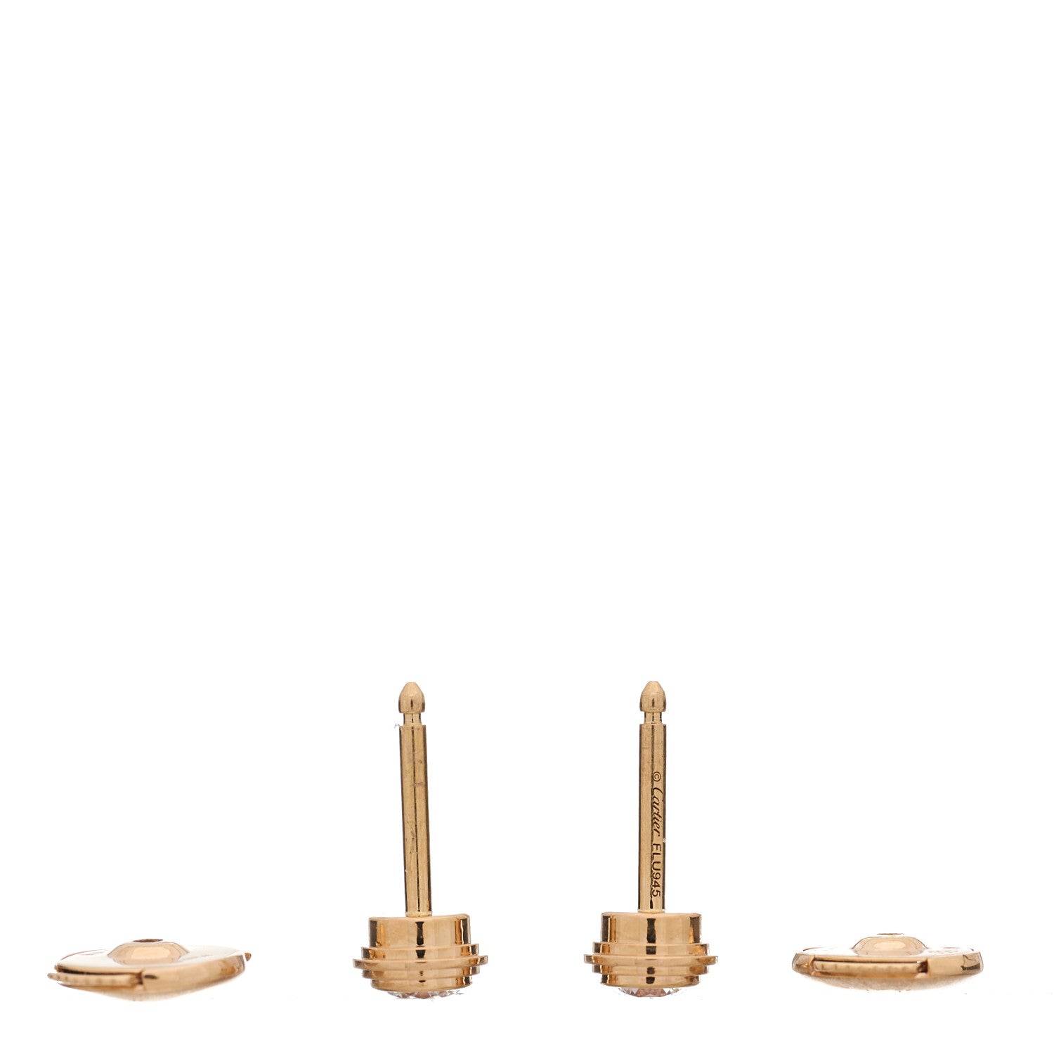 Cartier 18K Pink Gold Diamond MM D'Amour Earrings 4 of 4