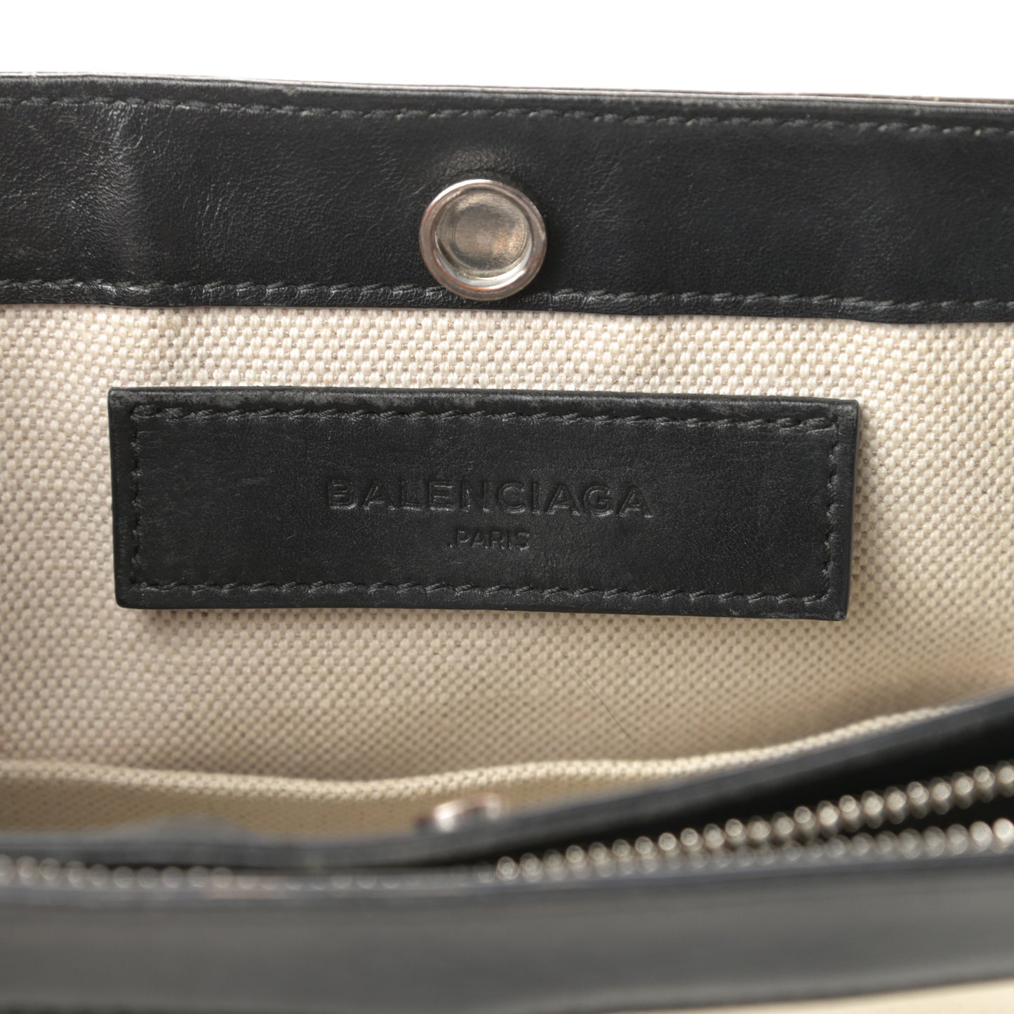 Cotton Canvas Pochette Crossbody Bag Black