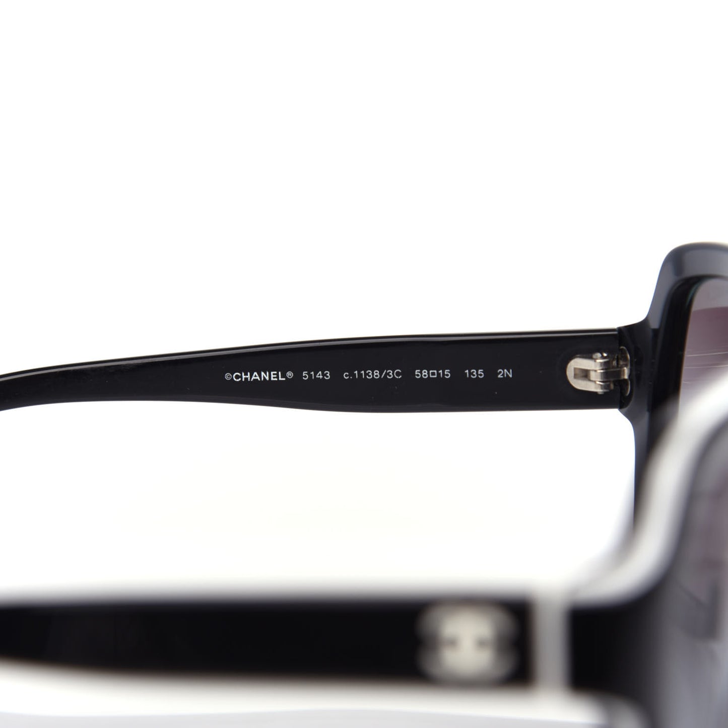 Acetate CC Logo Sunglasses 5143 Black White