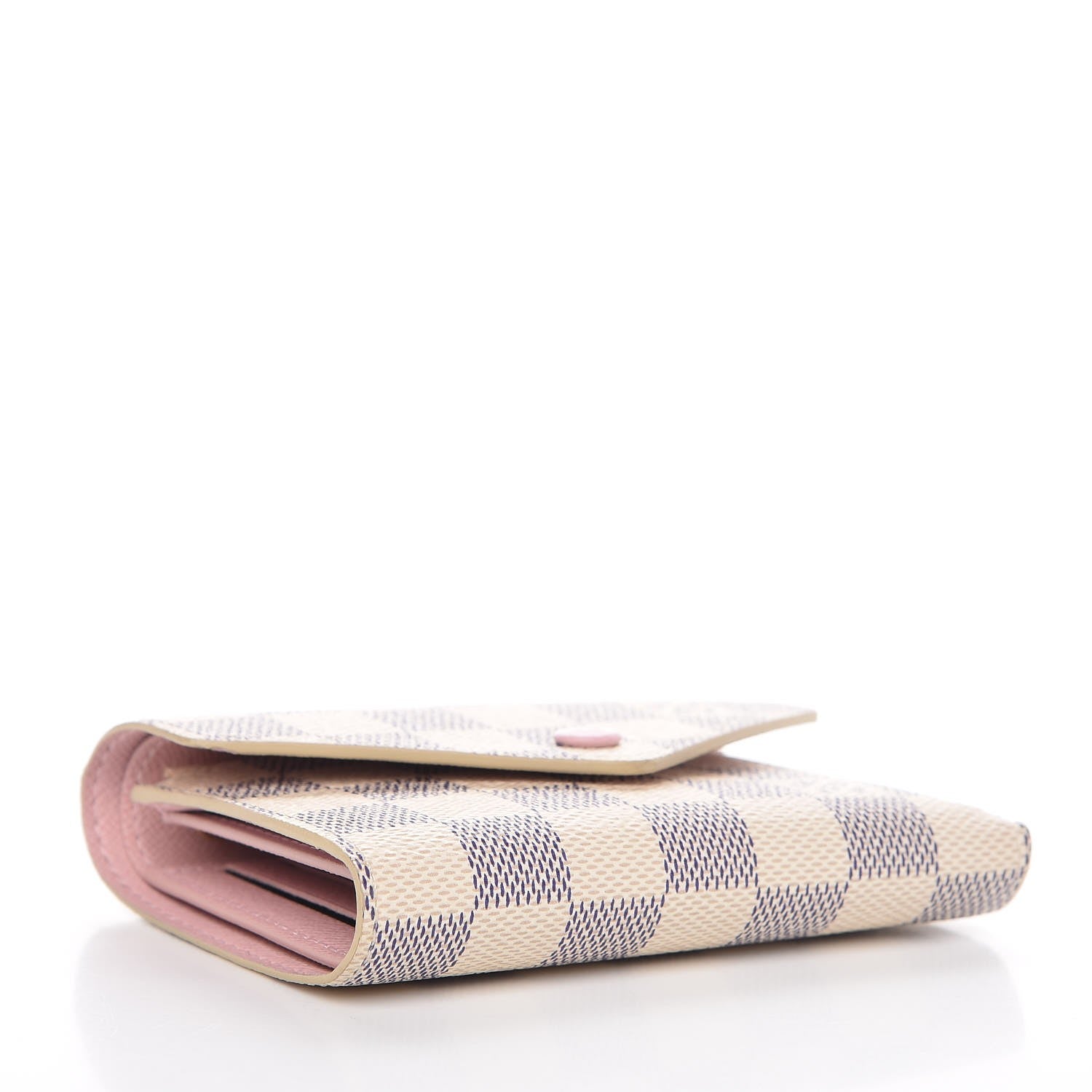 Louis Vuitton Damier Azur Victorine Wallet Rose Ballerine 4 of 7