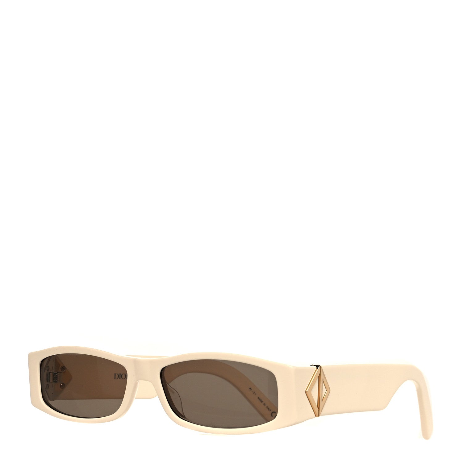 Christian Dior Acetate Rectangular CD Diamond S1I Sunglasses Ivory 1 of 9