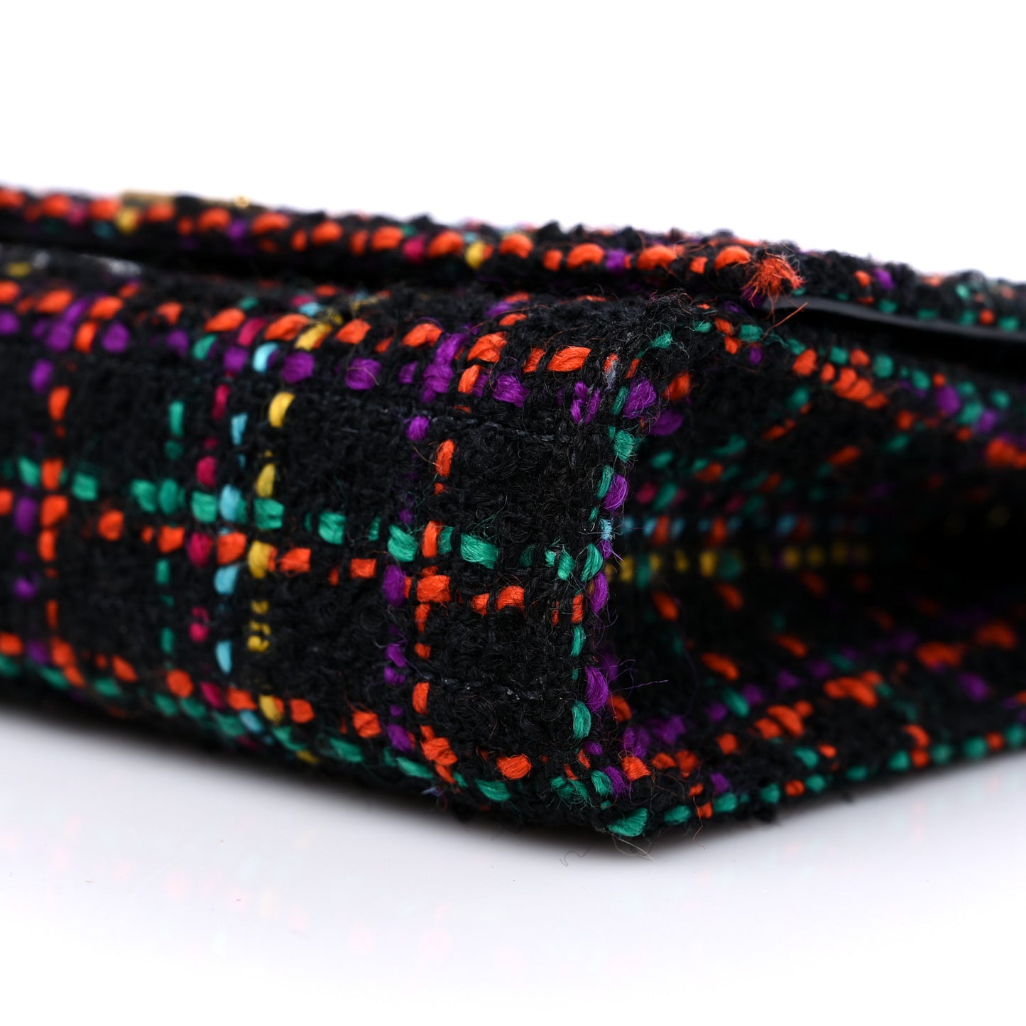 Tweed Small Monogram Kate Satchel Black Multicolor