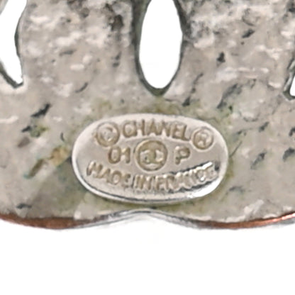 Chanel Baguette Crystal CC Earrings Silver 3 of 3