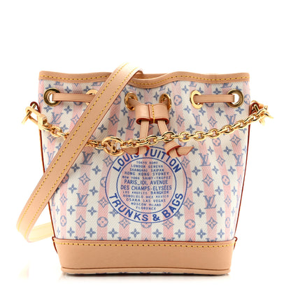 Louis Vuitton Minigram LV Stamp Nano Noe Blue 1 of 10