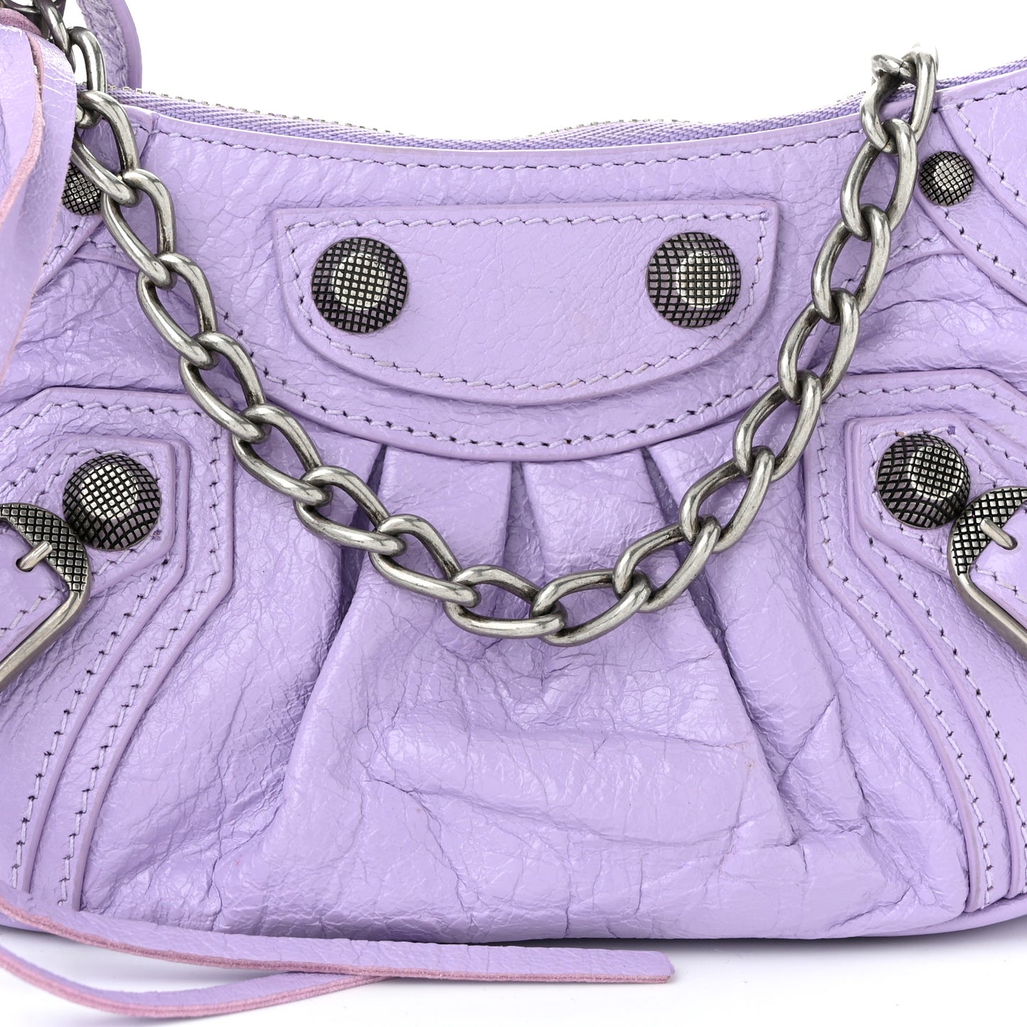 Agneau Arena Le Cagole Mini Purse With Chain Lilac