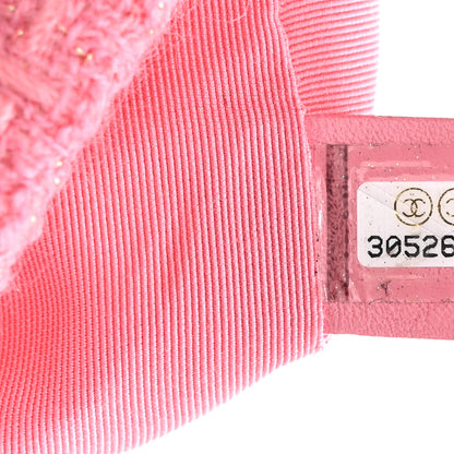 Chanel Metallic Tweed Quilted Medium Chanel 19 Flap Pink 7 of 10