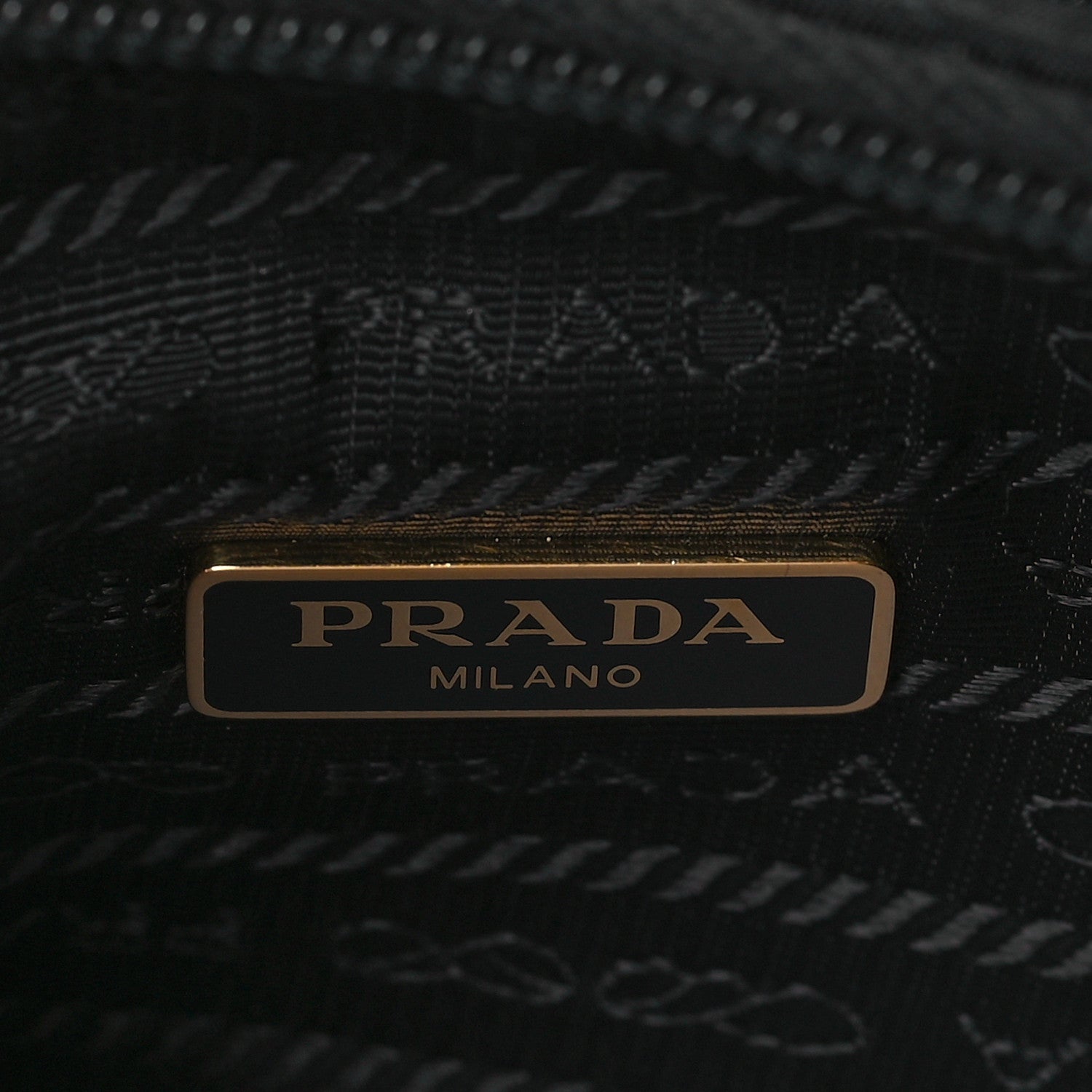 Prada Tessuto Nylon Stitched Shoulder Bag Black 6 of 12