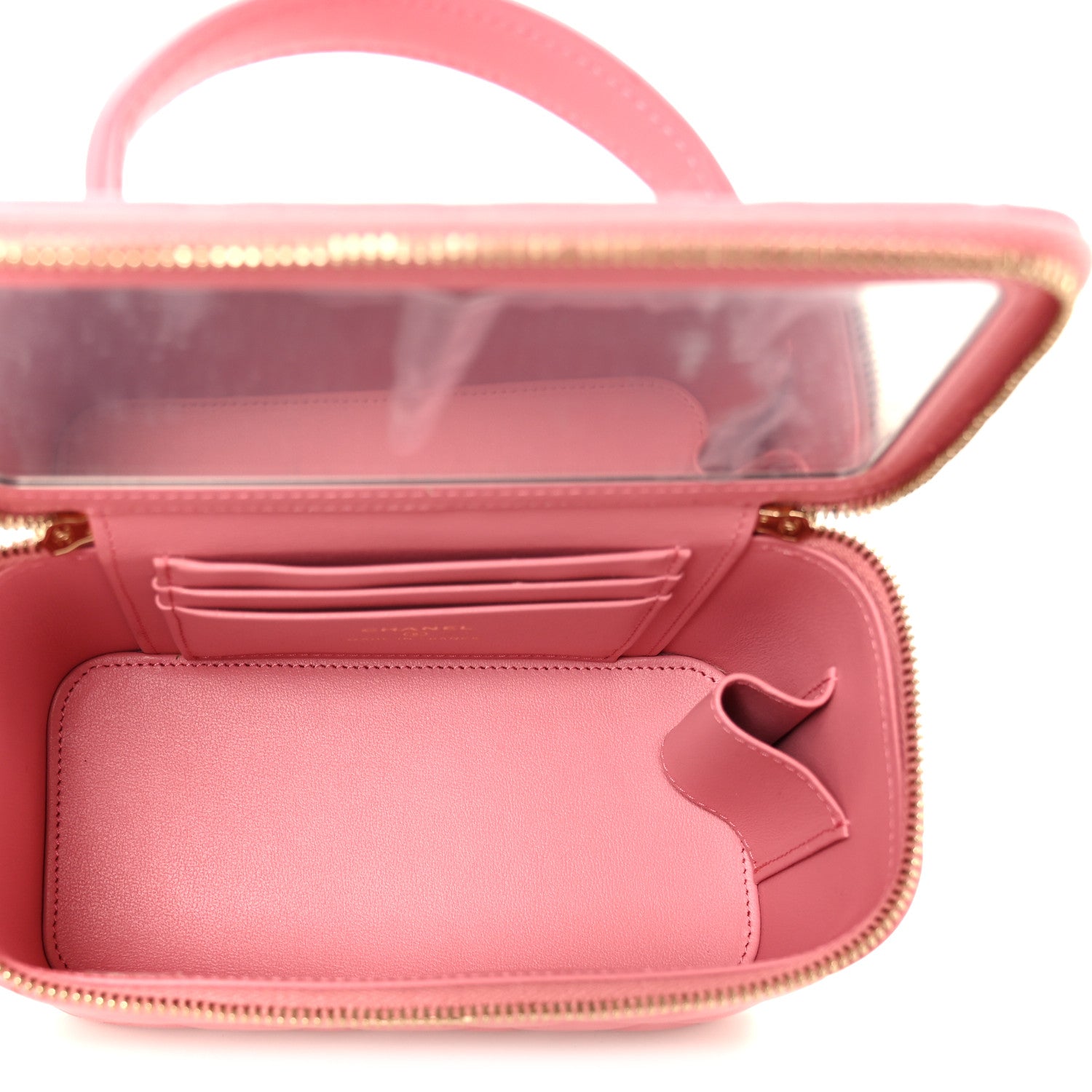 Chanel Lambskin Quilted Small Top Handle Vanity Case With Chain Pink 5 of 12