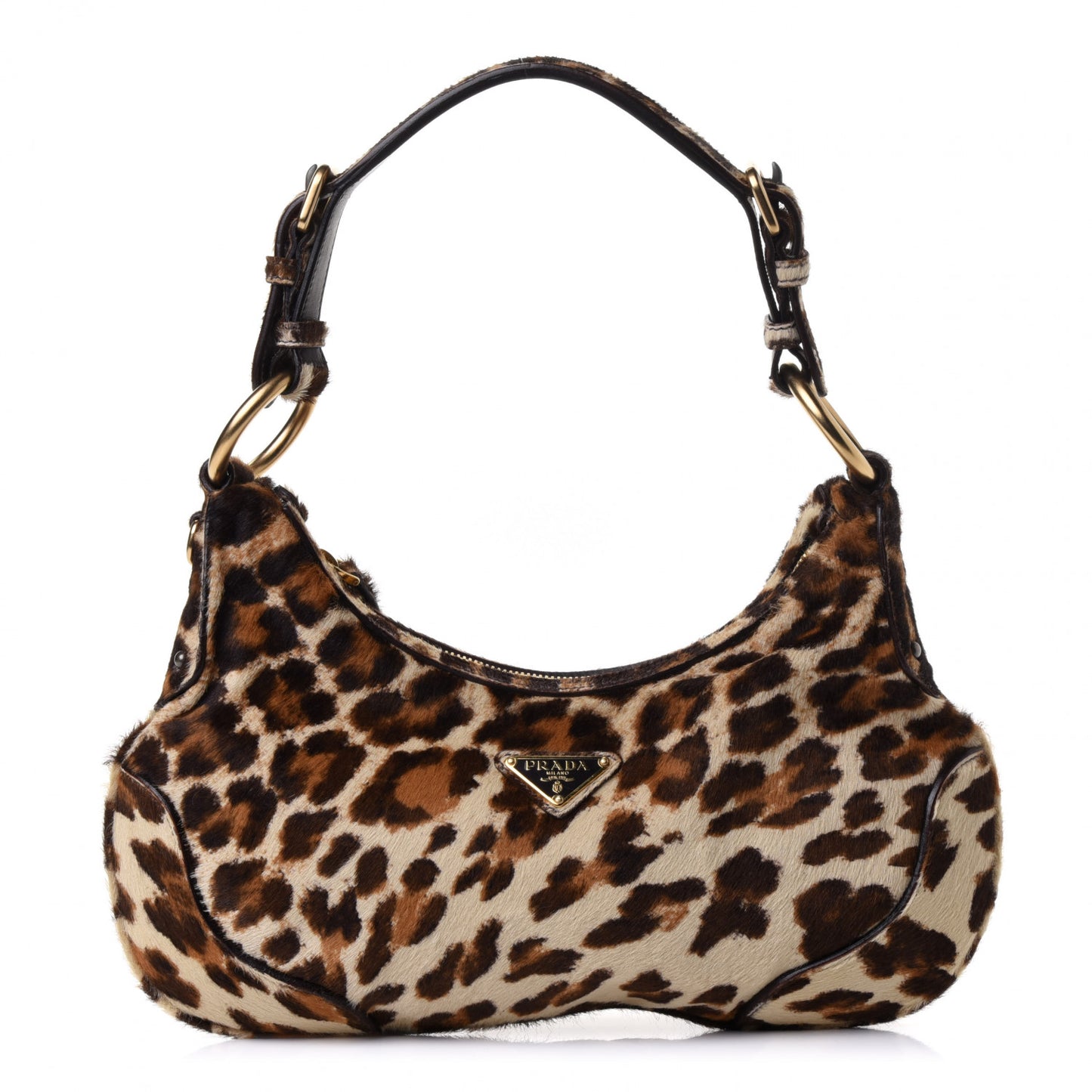 Cavallino Leopard Print Shoulder Bag Avorio