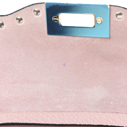 Valentino Garavani Pebbled Calfskin Medium Rockstud Flip Lock Crossbody Bag Rose Quartz 12 of 15