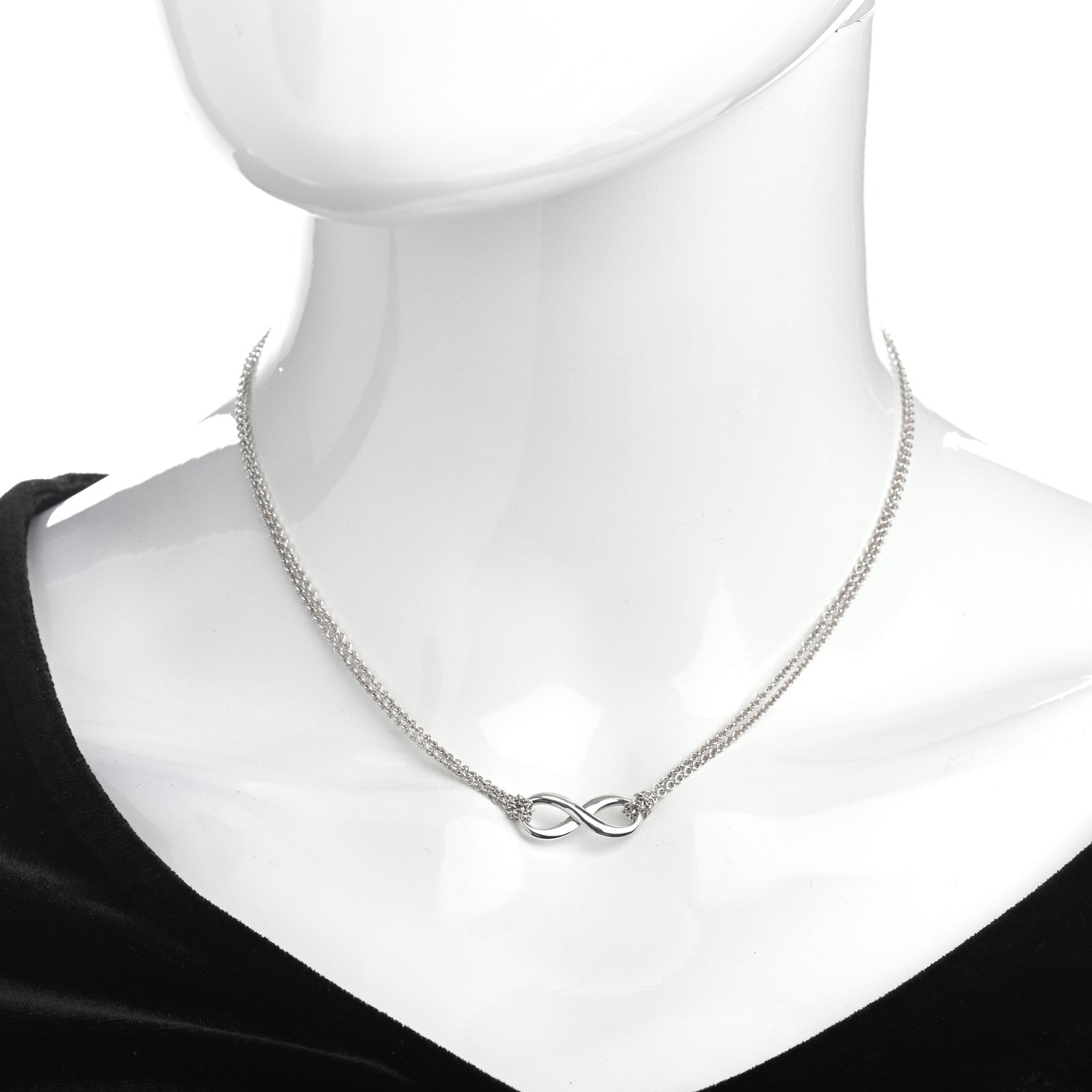 Tiffany Sterling Silver Infinity Pendant Necklace 2 of 4