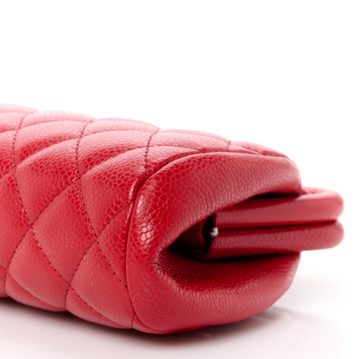 Caviar Quilted Timeless Clutch Red