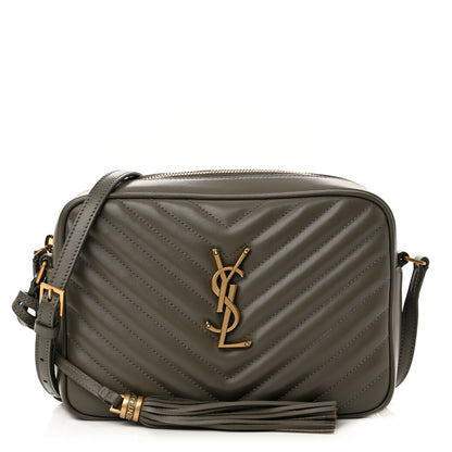 Saint Laurent Calfskin Matelasse Monogram Lou Camera Bag Military Olive 1 of 9