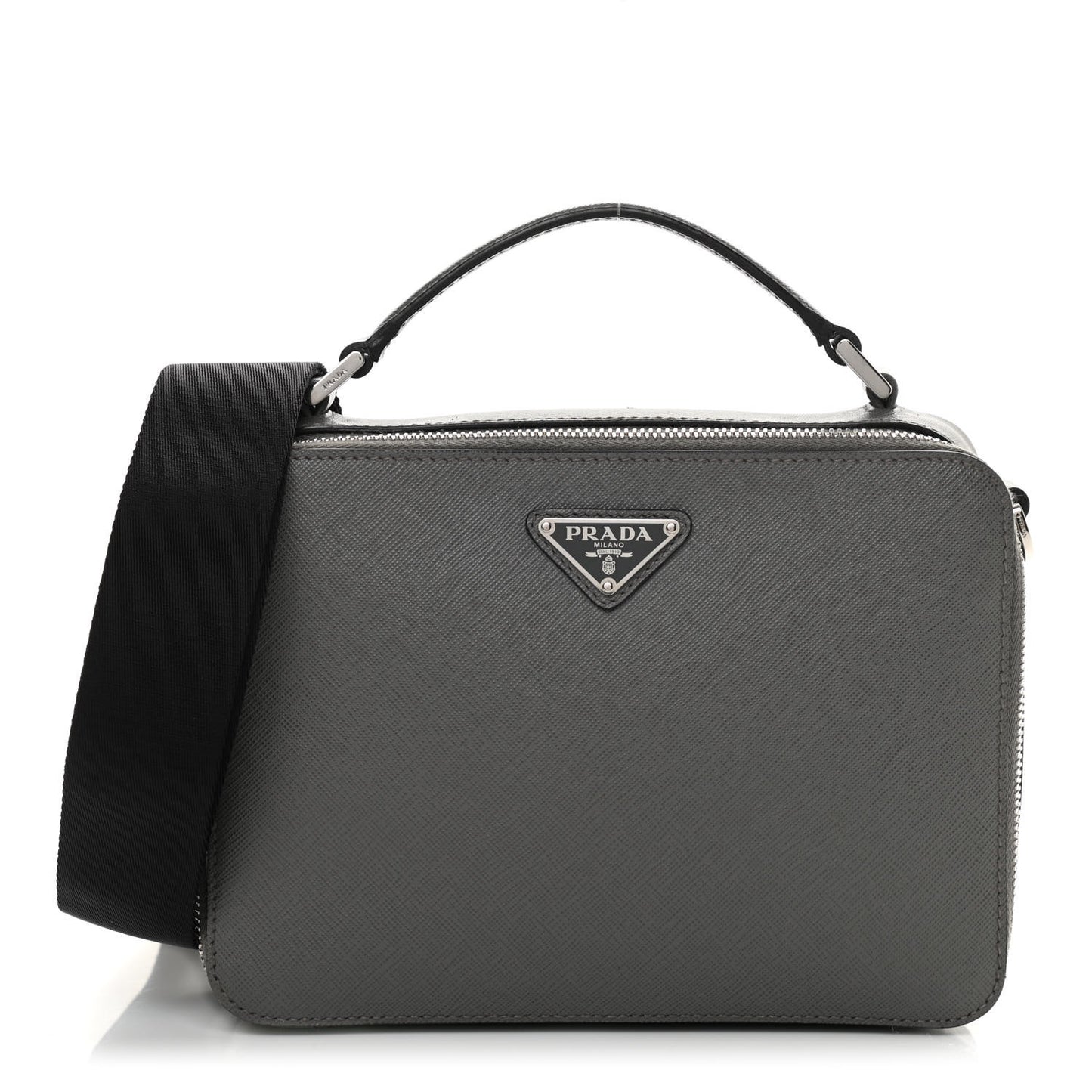 Saffiano Travel Medium Brique Crossbody Bag Marmo
