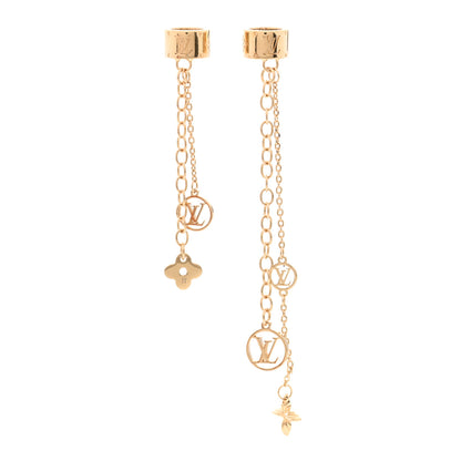 Louis Vuitton Nanogram Earphone Earrings Gold 1 of 4