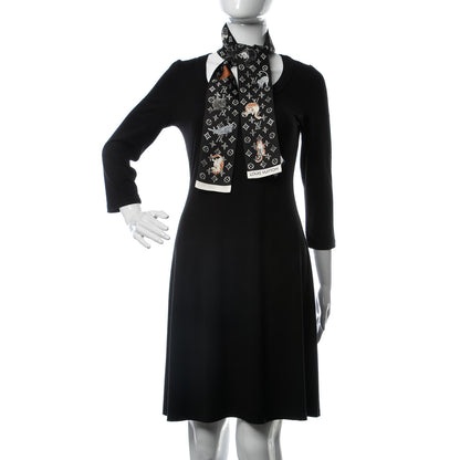 Louis Vuitton Silk Catogram Classic Bandeau Black 2 of 5