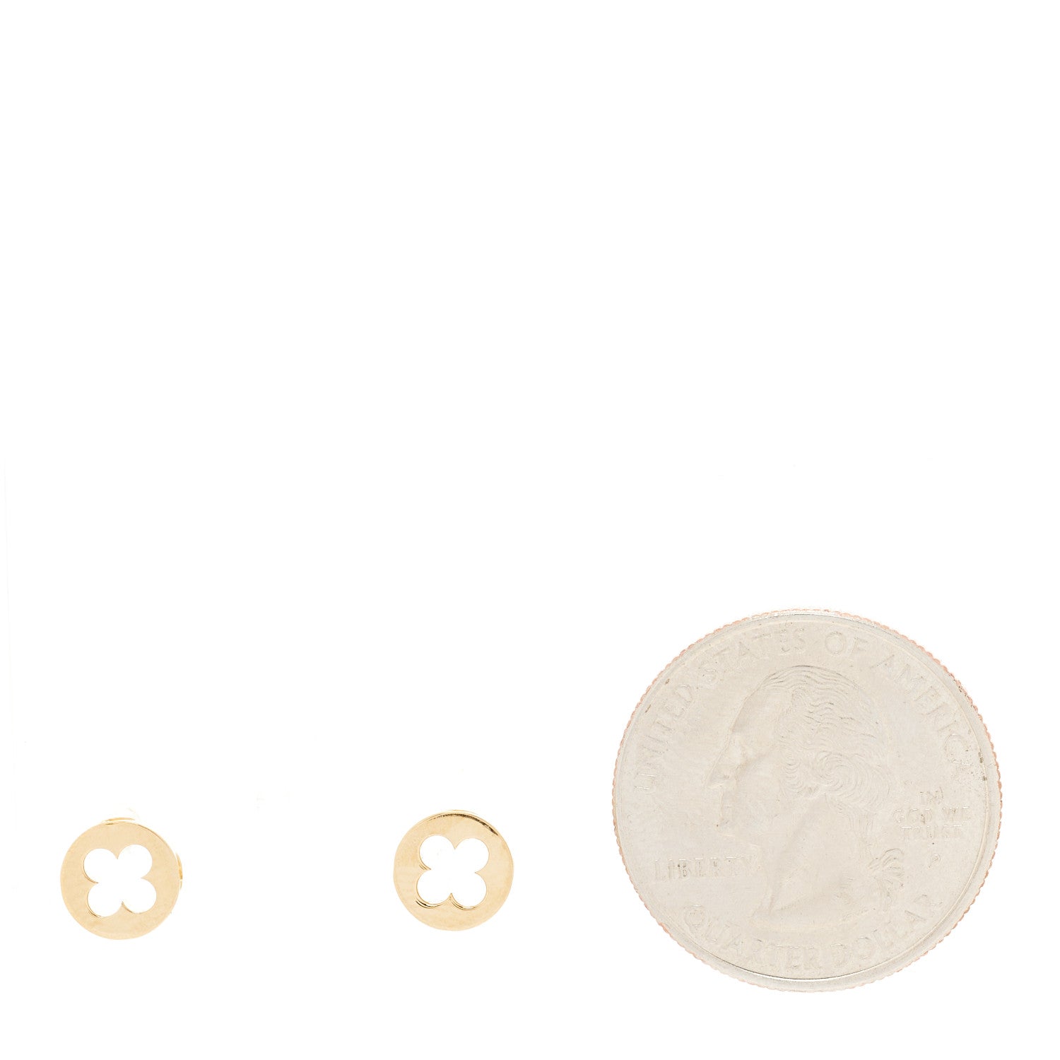 Louis Vuitton 18K Yellow Gold Empreinte Ear Studs Earrings 2 of 5