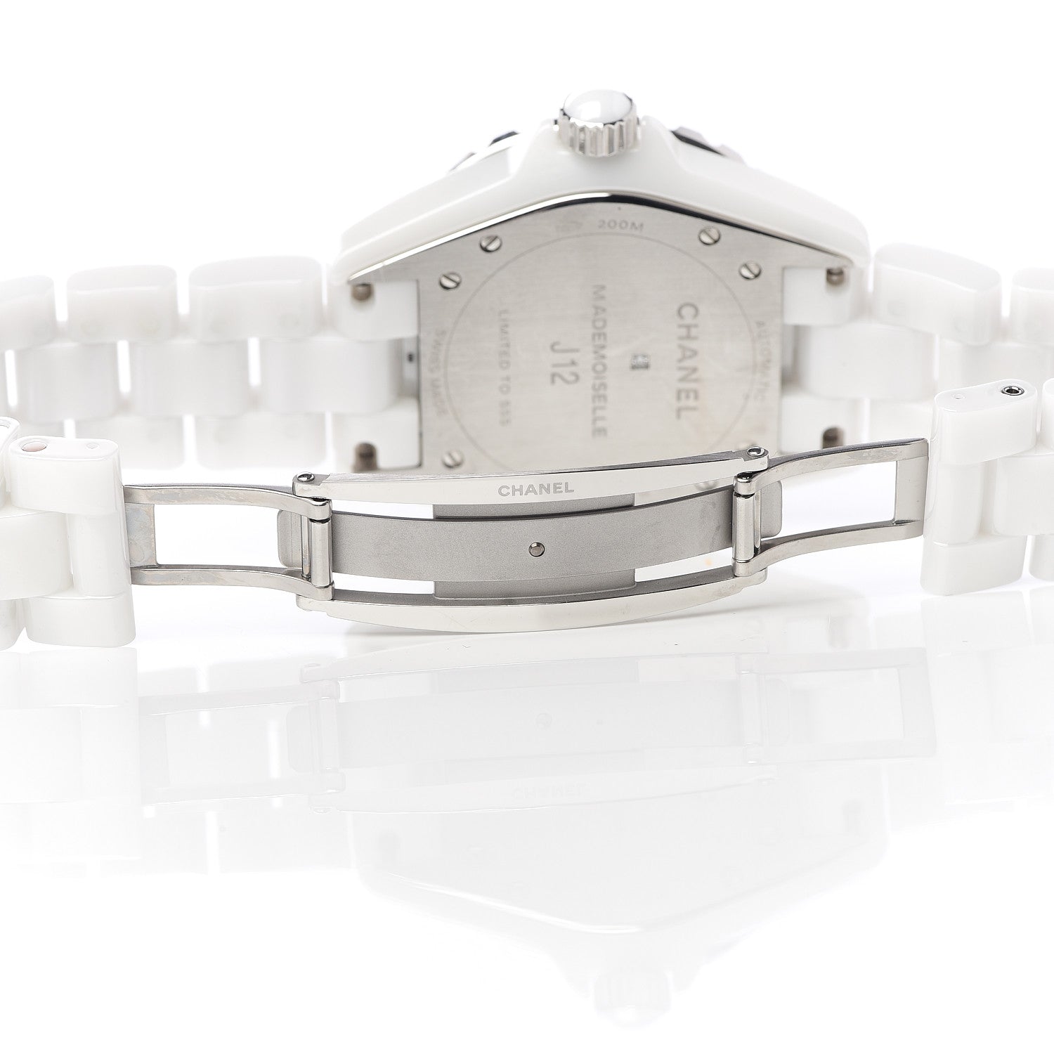 Chanel Stainless Steel Ceramic 38mm J12 Limited Edition Mademoiselle Automatic Watch White 7 of 7