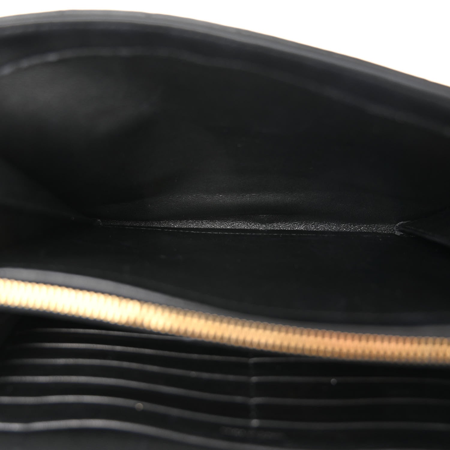 Saint Laurent Lambskin Matelasse Monogram Vicky Chain Wallet Black 5 of 10