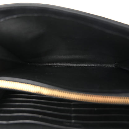 Saint Laurent Lambskin Matelasse Monogram Vicky Chain Wallet Black 5 of 10