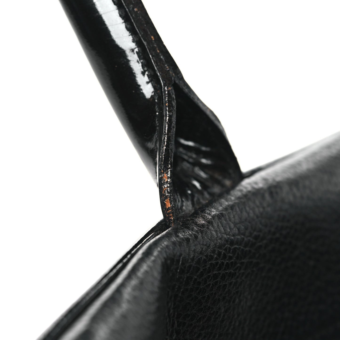 Caviar Patent Quilted Large Bowler Black