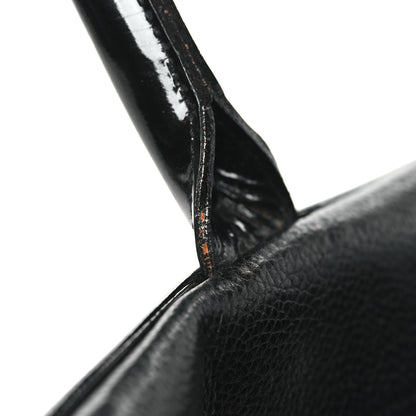 Chanel Caviar Patent Quilted Large Bowler Black 11 of 13