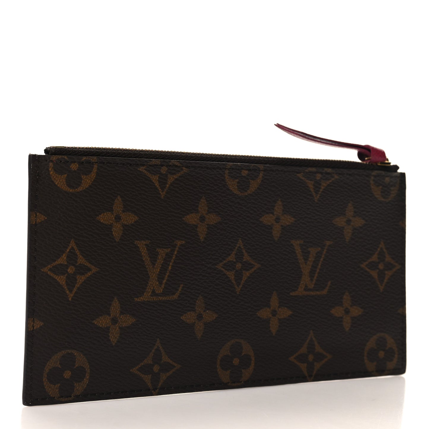 Monogram Felicie Chain Wallet Zippered Insert Fuchsia