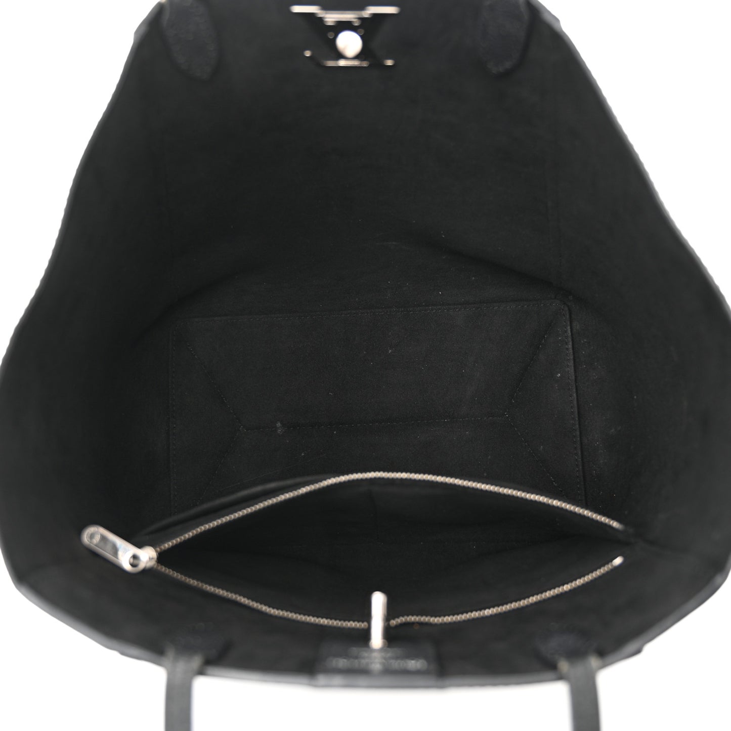 Calfskin Lockme Cabas Black
