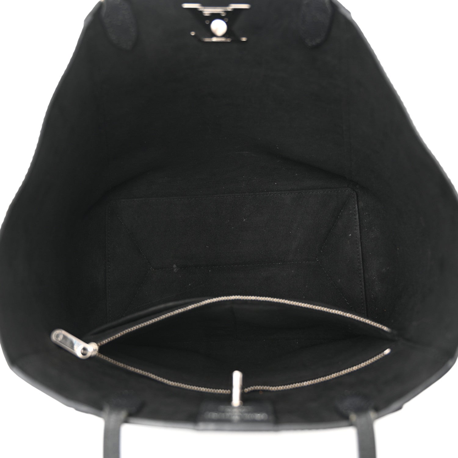 Louis Vuitton Calfskin Lockme Cabas Black 5 of 23