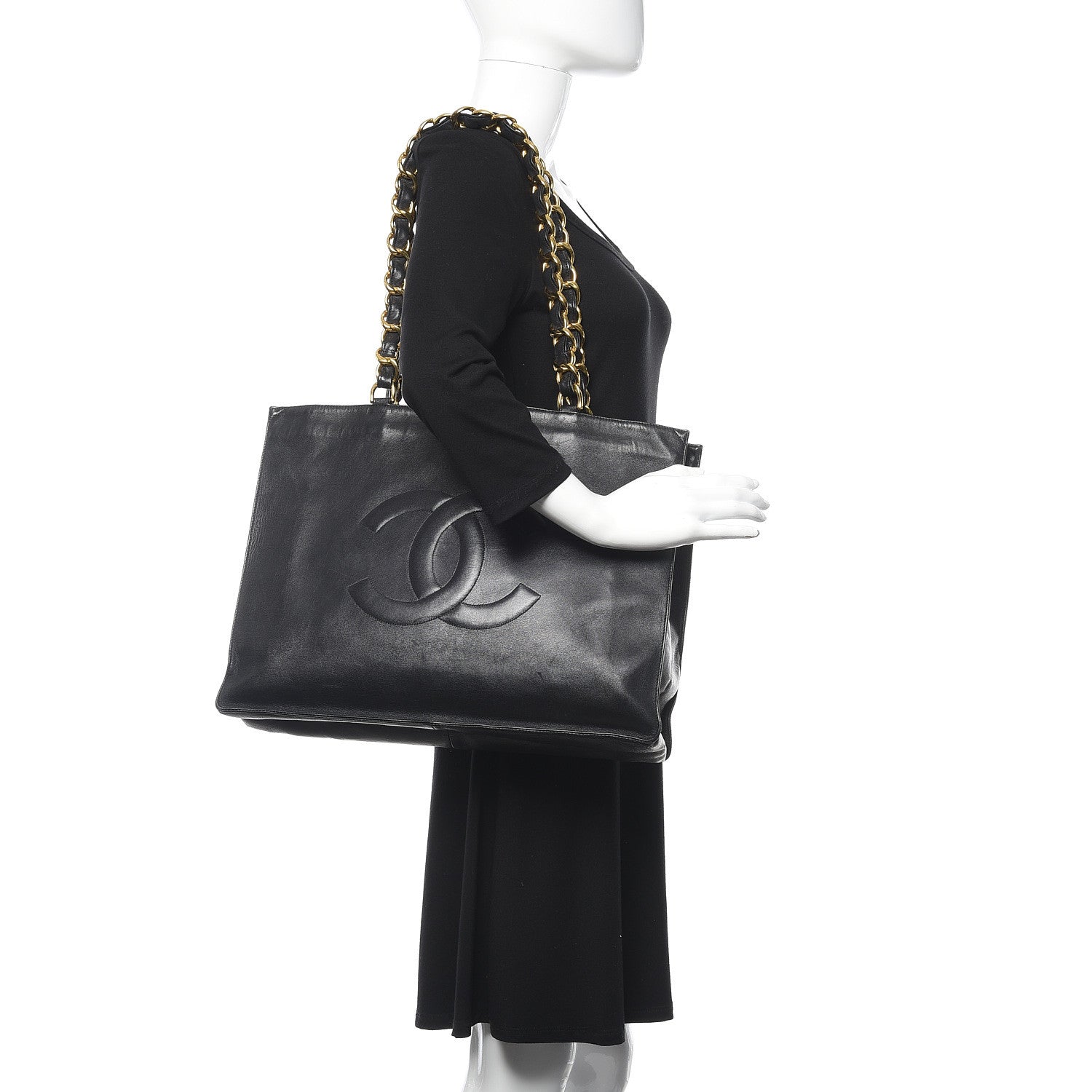 Chanel Lambskin CC Shoulder Bag Black 2 of 17