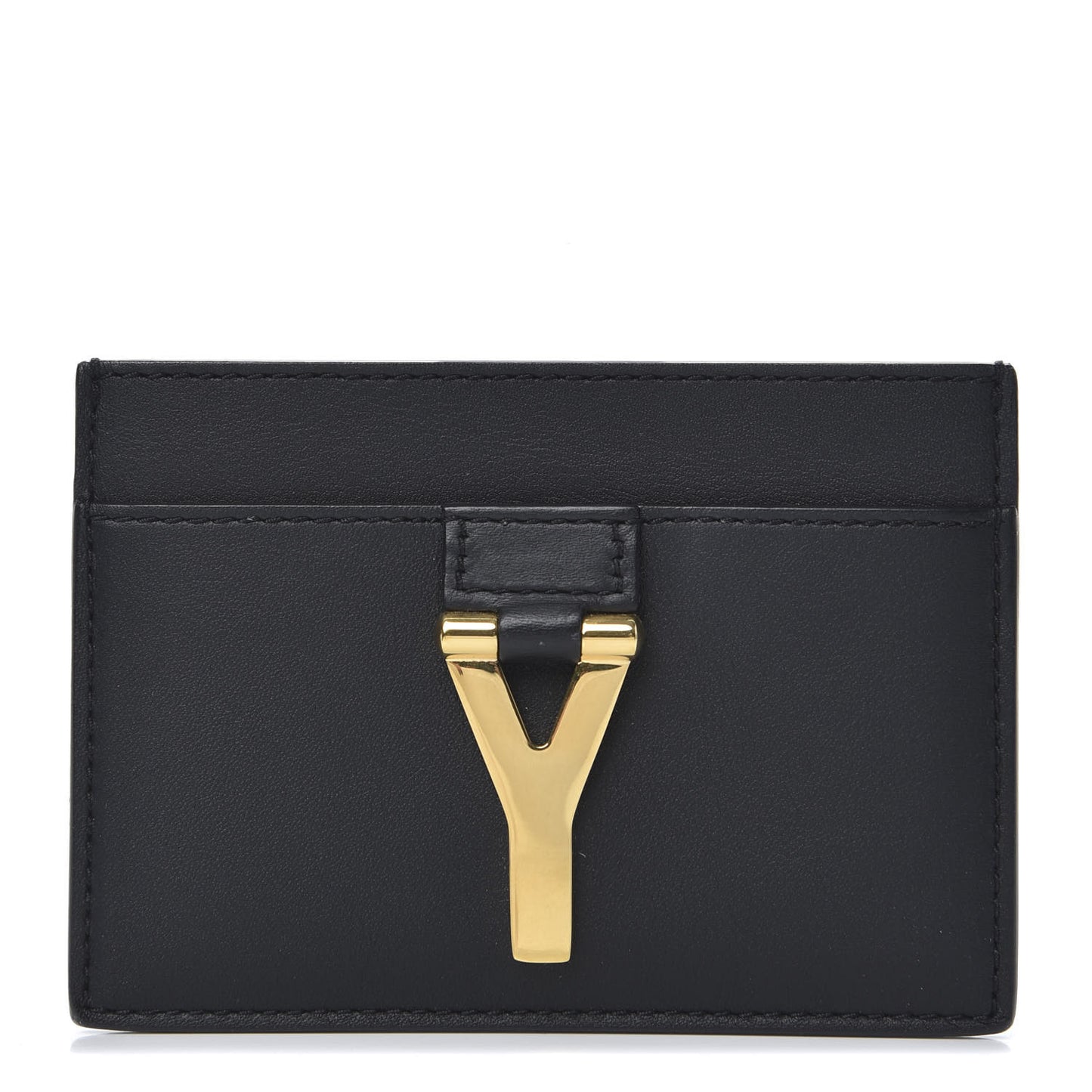 Calfskin Classic Y Card Case Black