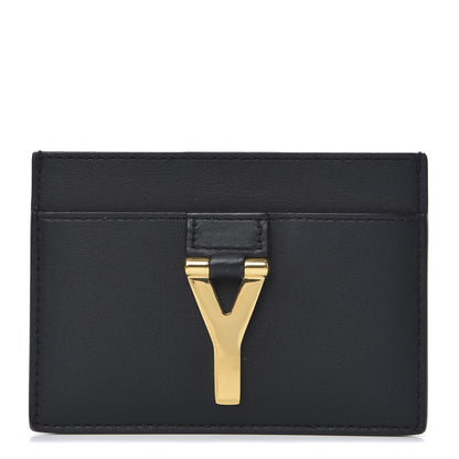 Saint Laurent Calfskin Classic Y Card Case Black 1 of 5